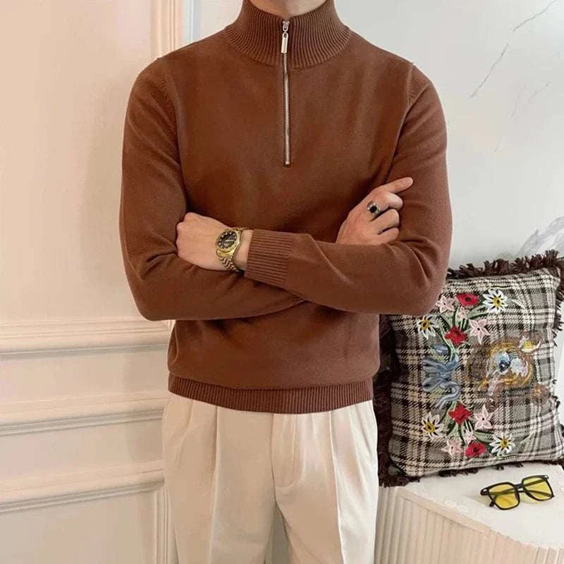 Jacob | Men's Zip-Up Knit Sweater