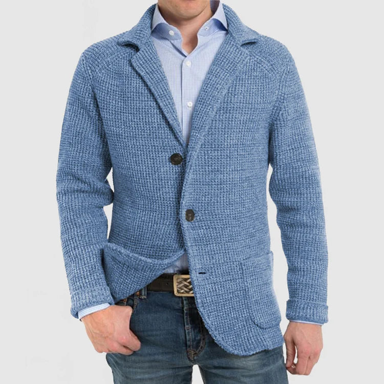 Elegant Men's Cardigan for Business and Casual Wear