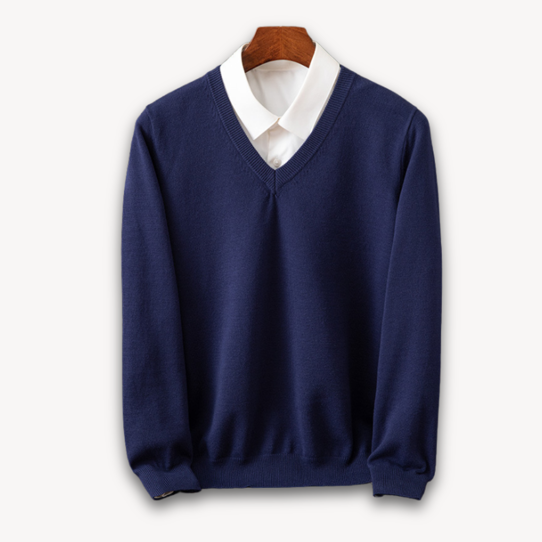Jasper | Men's Elegant V-Neck Cashmere Sweater