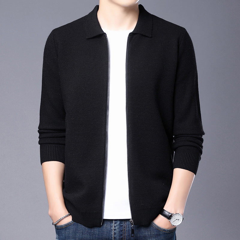 Barnaby | Men's Slim Wool Zip Cardigan