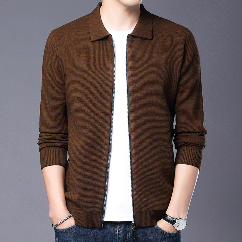 Barnaby | Men's Slim Wool Zip Cardigan