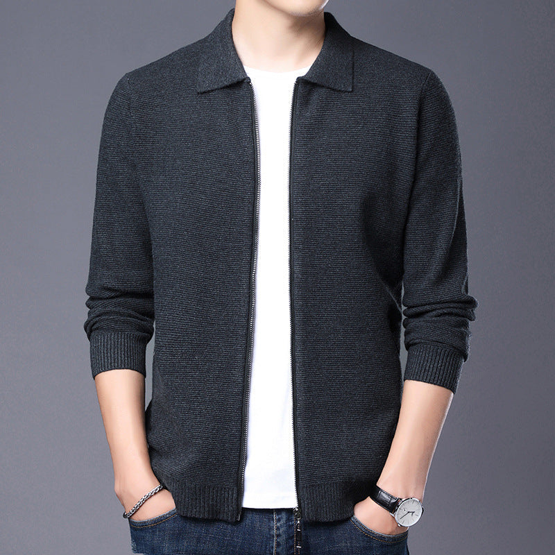 Barnaby | Men's Slim Wool Zip Cardigan