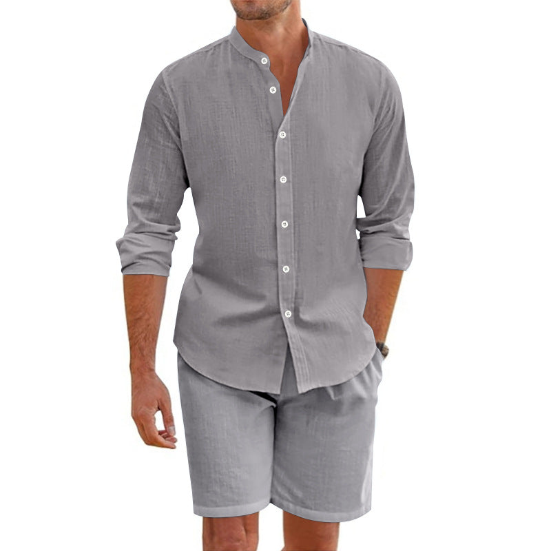 Linen Shorts and Tee Combo for Men