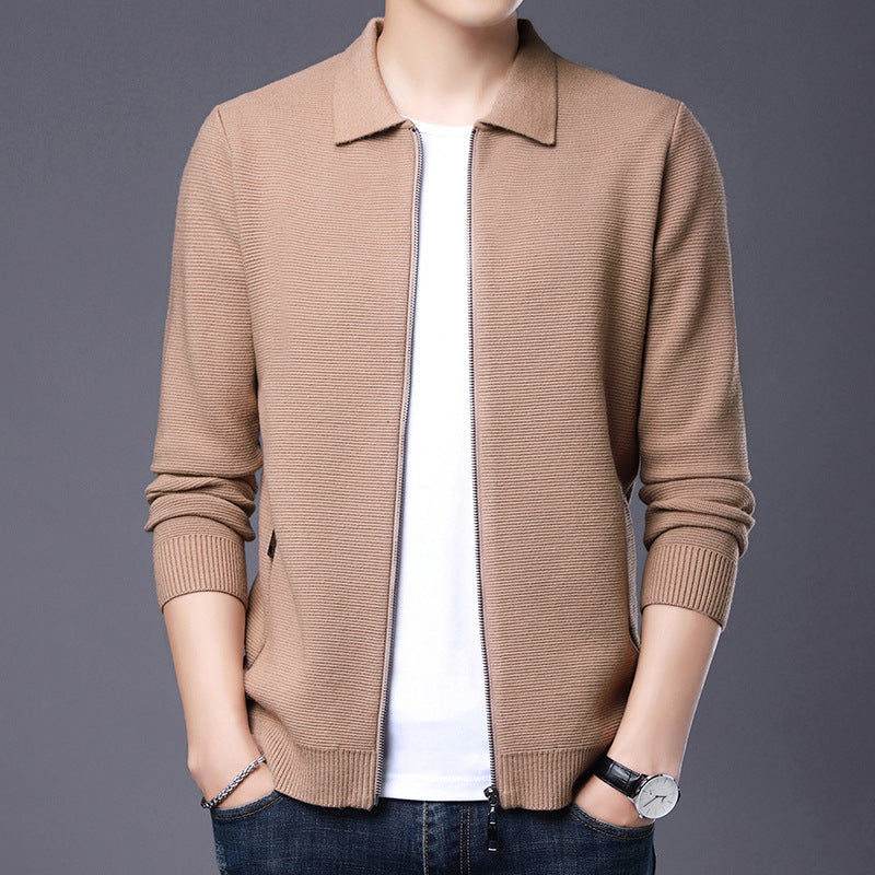 Barnaby | Men's Slim Wool Zip Cardigan