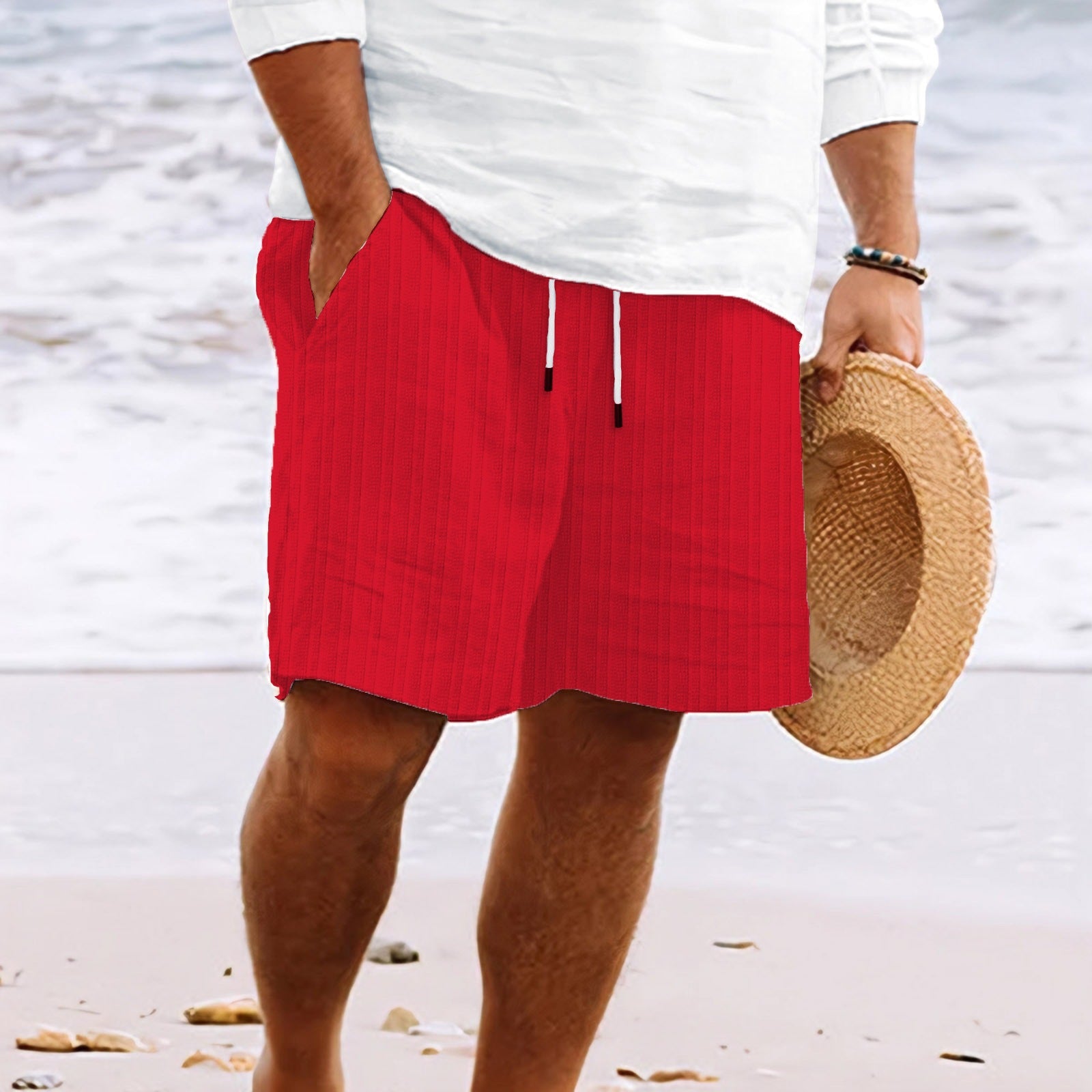 Casual Cotton Linen Men's Shorts