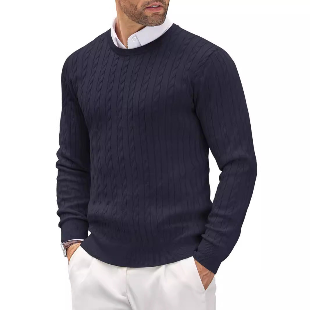 Men's Slim Fit Fine Knit Crew Neck Sweater