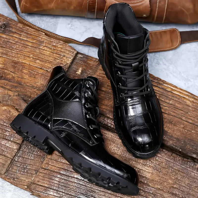Brendan | Men's Elegant Crocodile Leather Boots