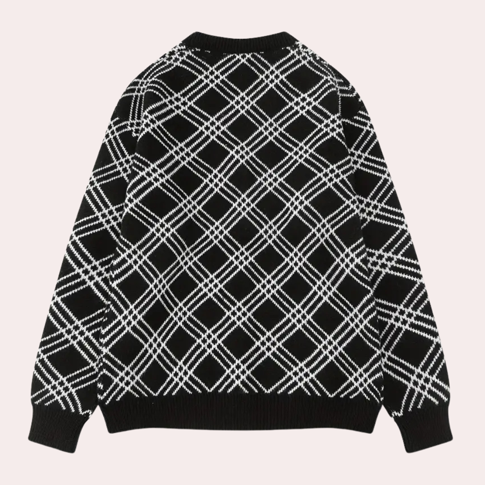 Graham | Men's Elegant Checkered Cardigan