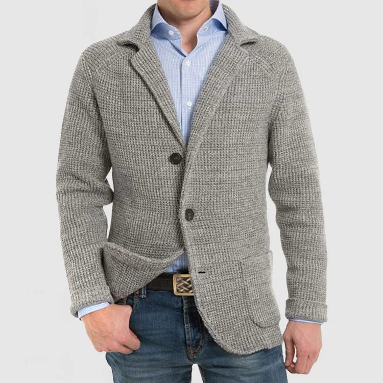 Elegant Men's Cardigan for Business and Casual Wear