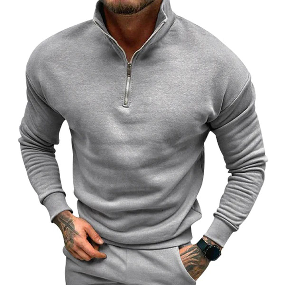 Men's Half-Zip Sweater with Zipper