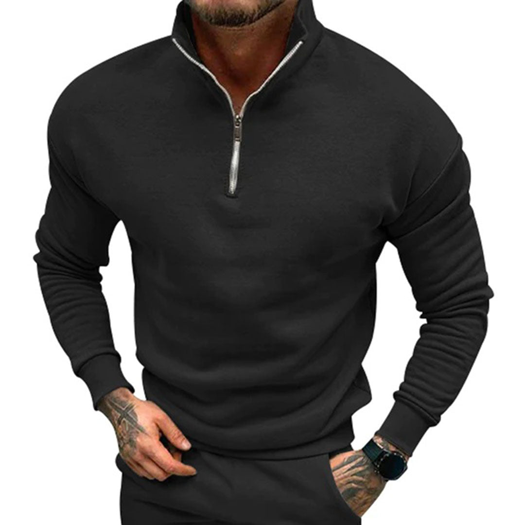 Men's Half-Zip Sweater with Zipper