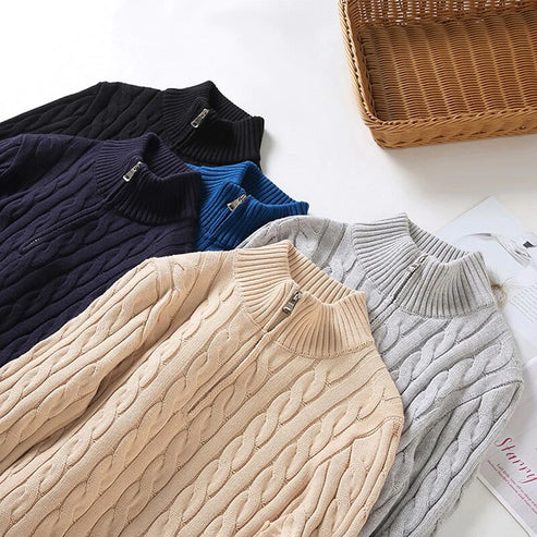 Old Money Half Zip Sweater for Men