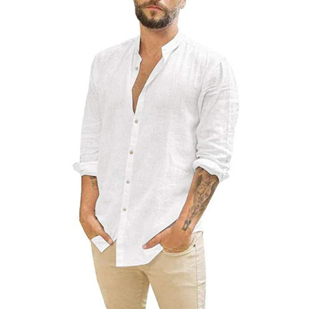 Men's Stylish Linen Shirt Perfect for Warm Days