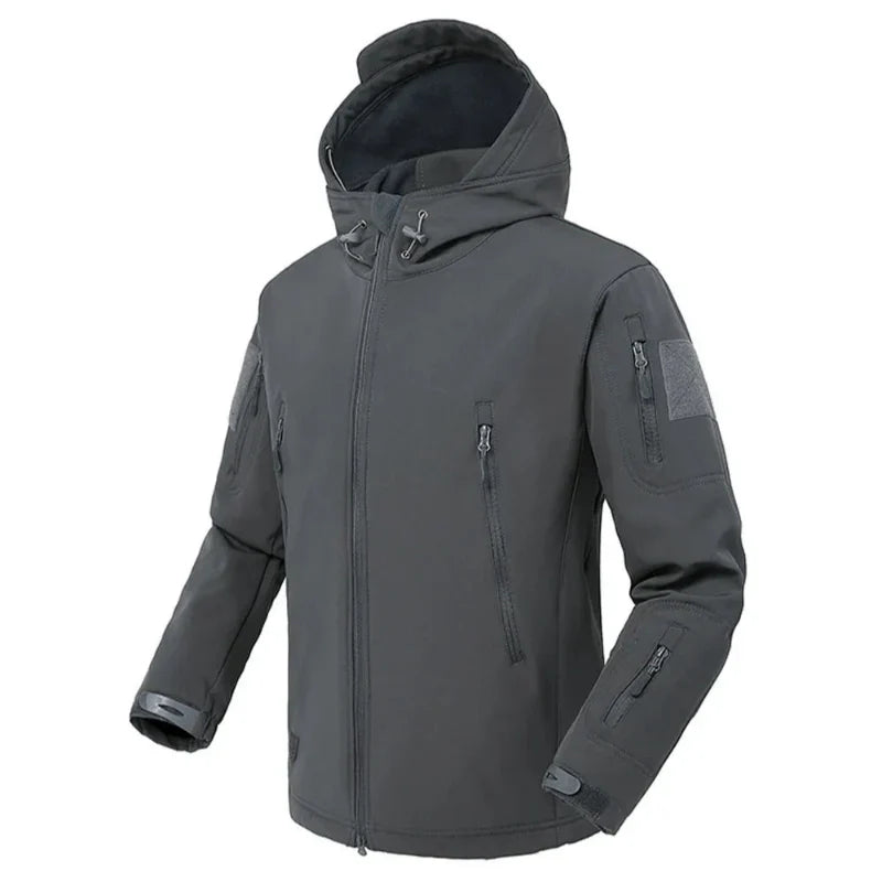 Men's Waterproof Rain Jacket with Fleece Lining for Outdoor Hiking