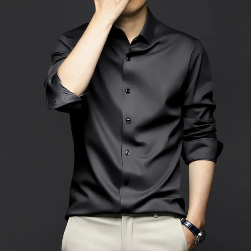 Men's Soft Silk Business Shirt