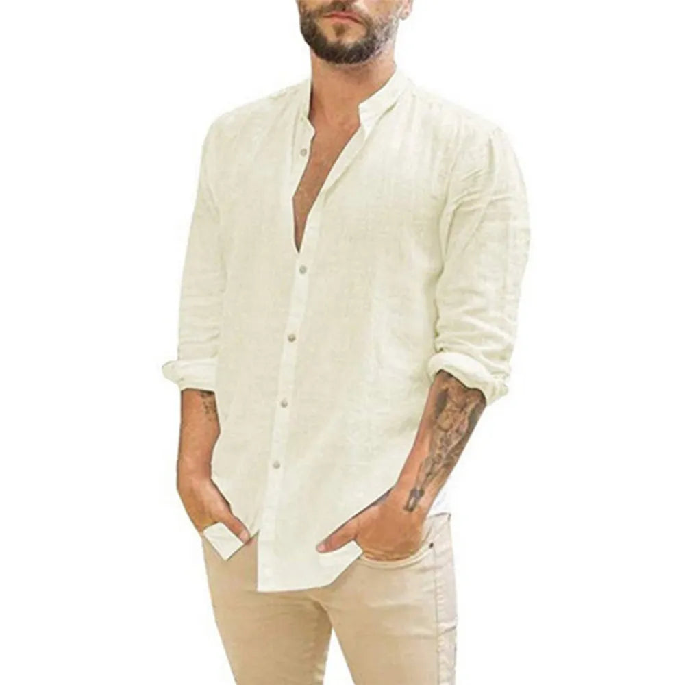 Men's Stylish Linen Shirt Perfect for Warm Days