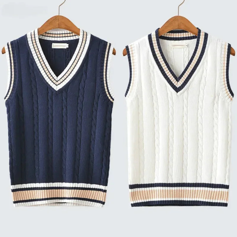 Men's V-Neck Sleeveless Sweater