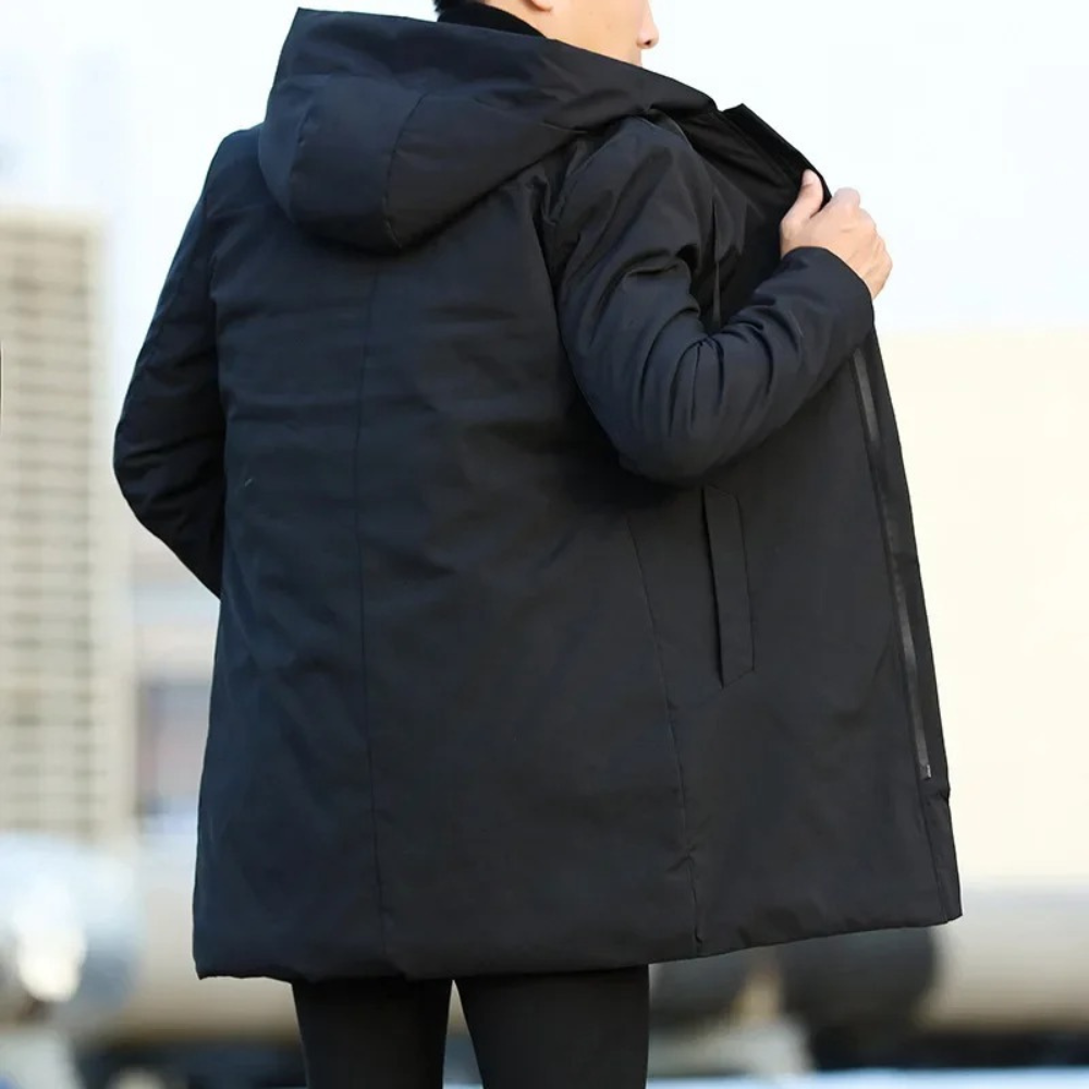 Men's Waterproof Rain Jacket | Stylish Long Coat