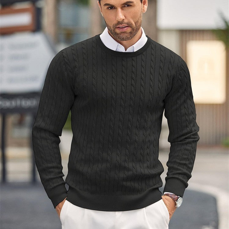 Men's Slim Fit Fine Knit Crew Neck Sweater