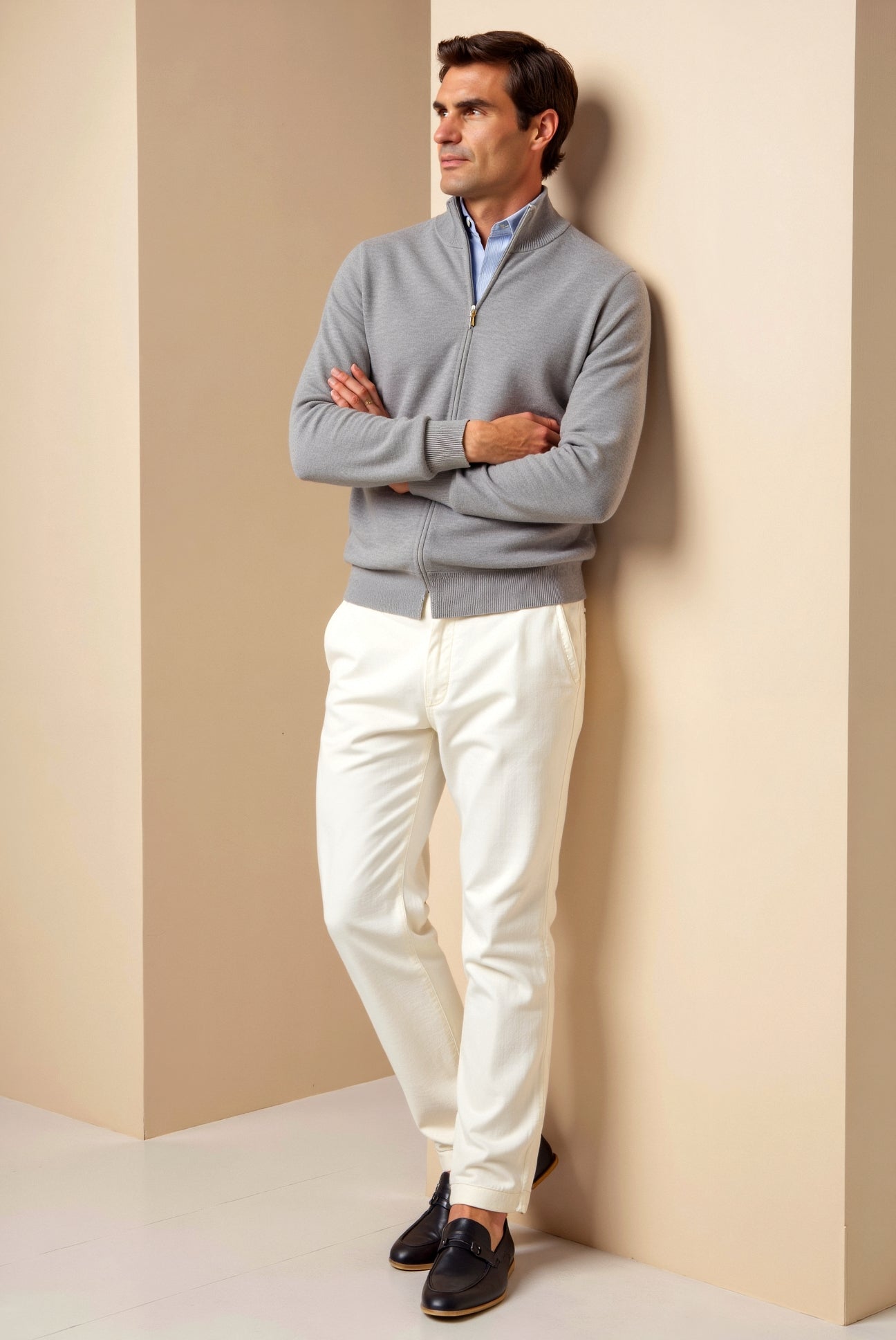 Theo | Men's Slim-Fit Elegant Cardigan Sweater