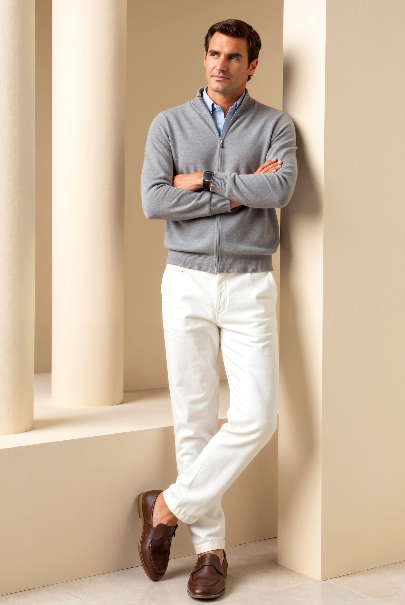 Theo | Men's Slim-Fit Elegant Cardigan Sweater