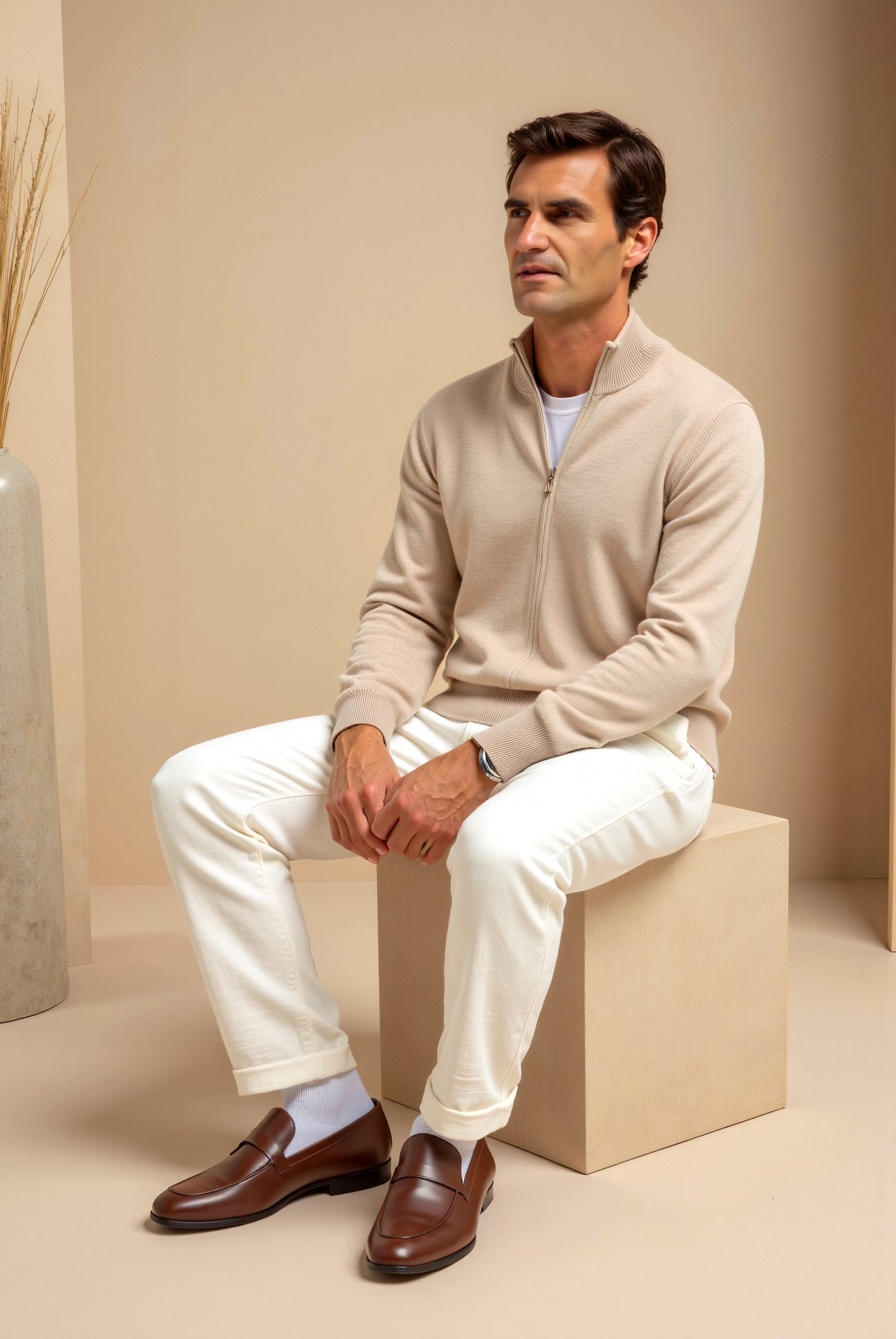 Theo | Men's Slim-Fit Elegant Cardigan Sweater