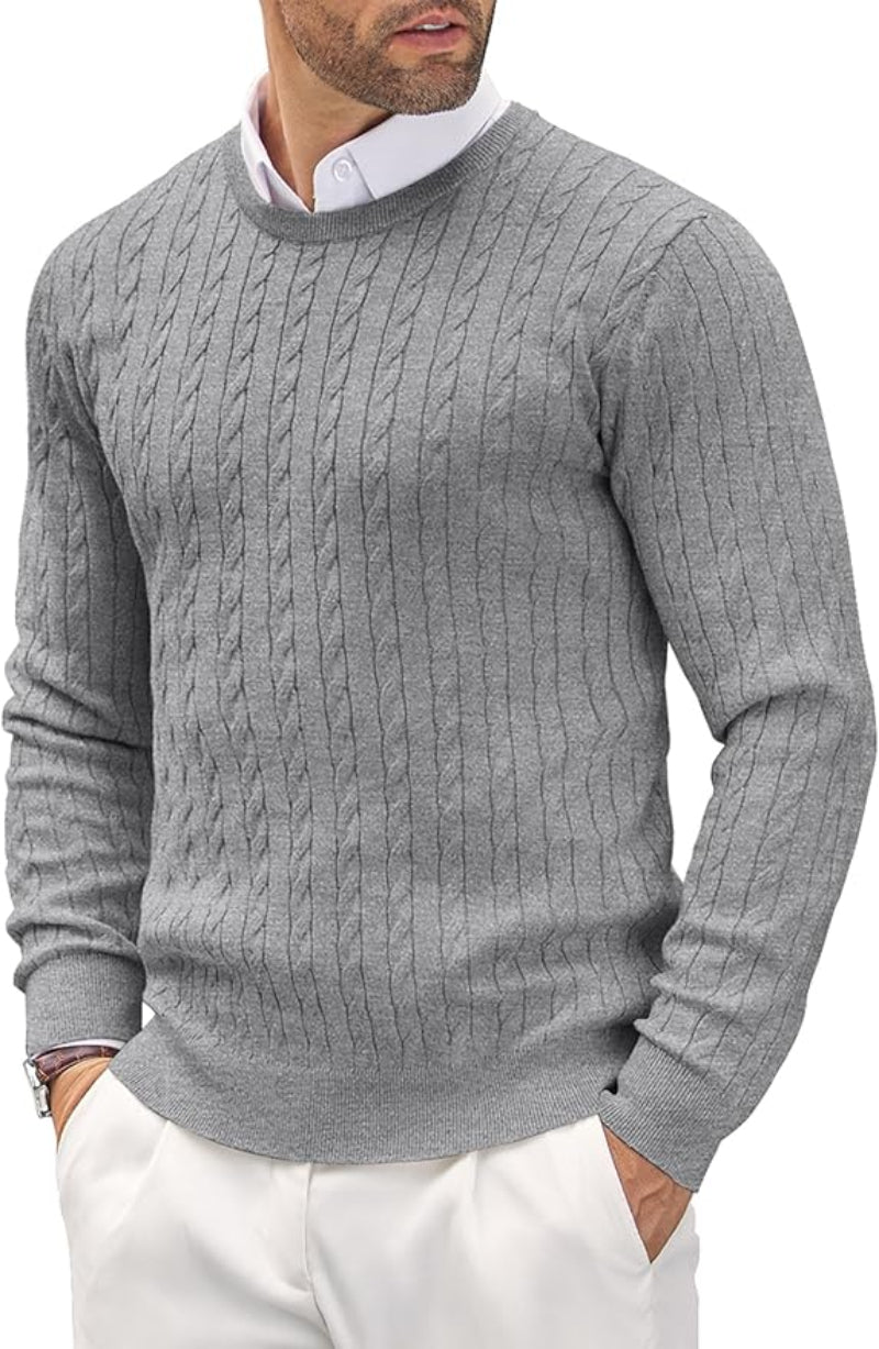 Men's Slim Fit Fine Knit Crew Neck Sweater