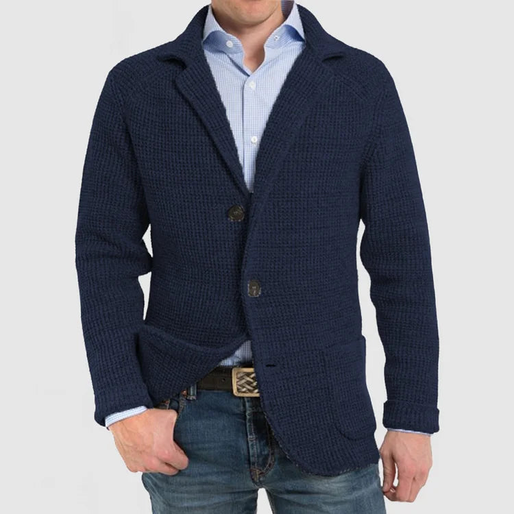 Elegant Men's Cardigan for Business and Casual Wear