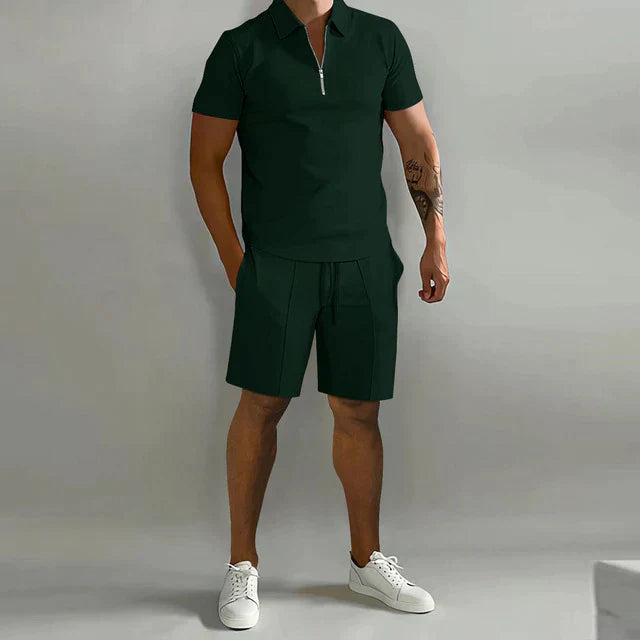 Luxury Summer Polo Shirt and Shorts Set, Elegant and Very Stylish