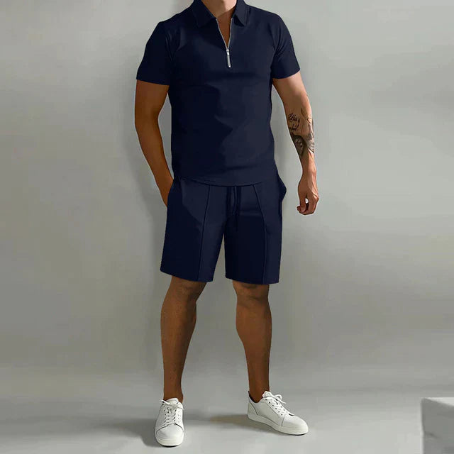 Luxury Summer Polo Shirt and Shorts Set, Elegant and Very Stylish