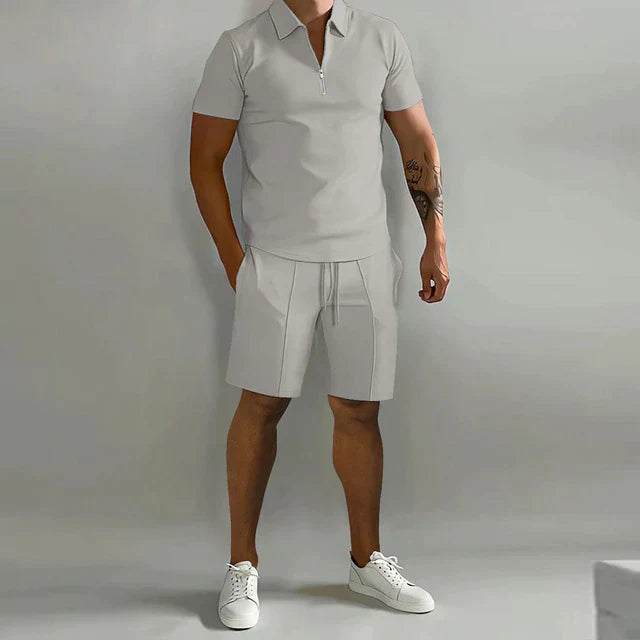 Elegant Polo and Shorts Ensemble