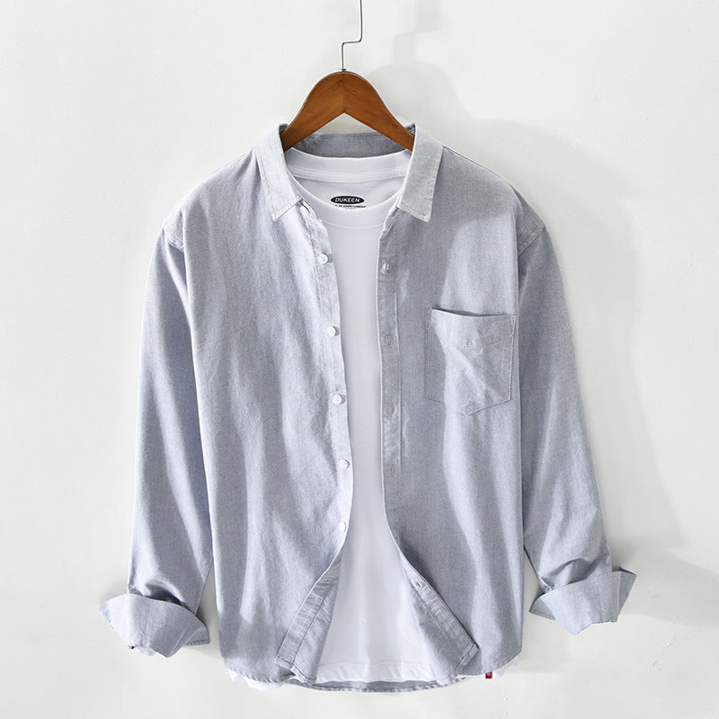Breathable Men's Cotton Oxford Shirt