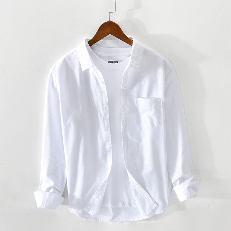 Breathable Men's Cotton Oxford Shirt