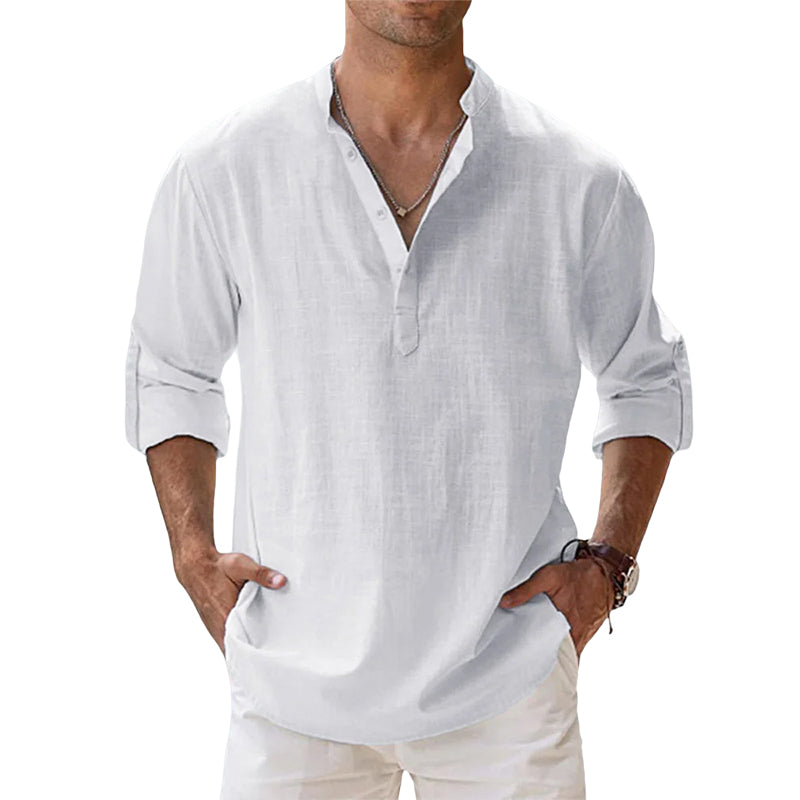 Linen Shirt with Long Sleeves for Men