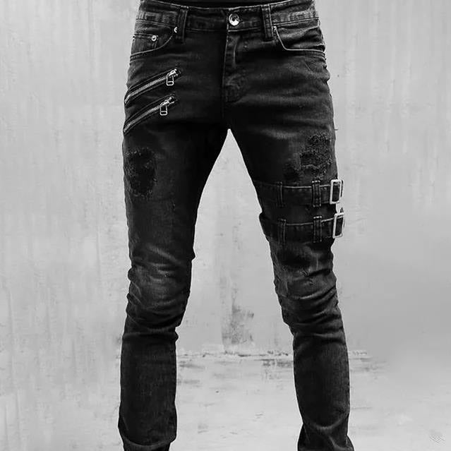 Benjamin | Men's Gothic Buckle Jeans