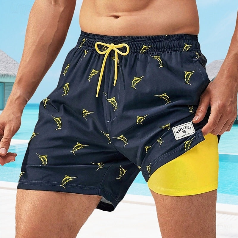 Quick-Dry Men's Swim Trunks