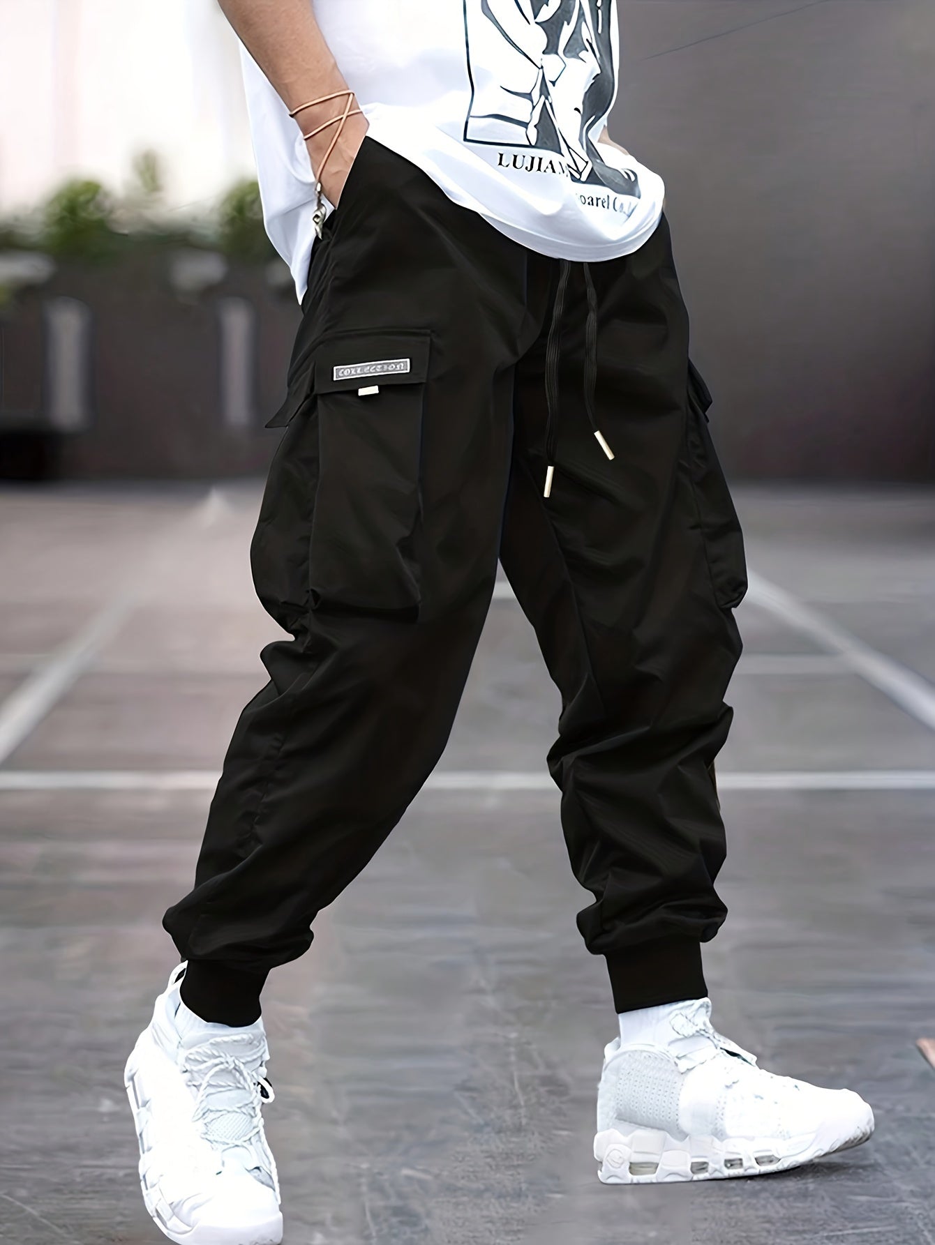 Arthur | Men's Black Fashionable Cargo Pants
