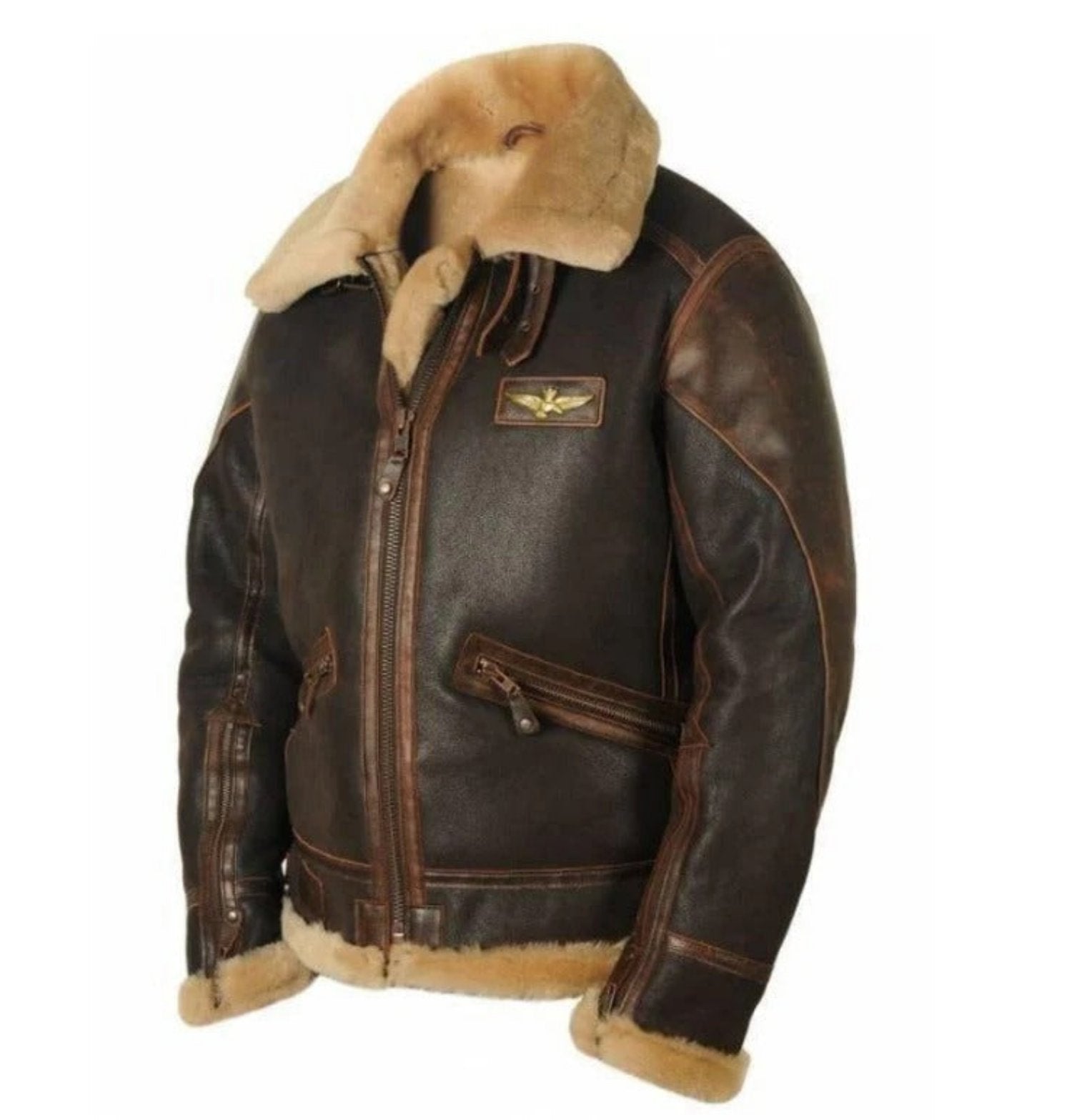 Alfie | Men's Brown Pilot Winter Jacket