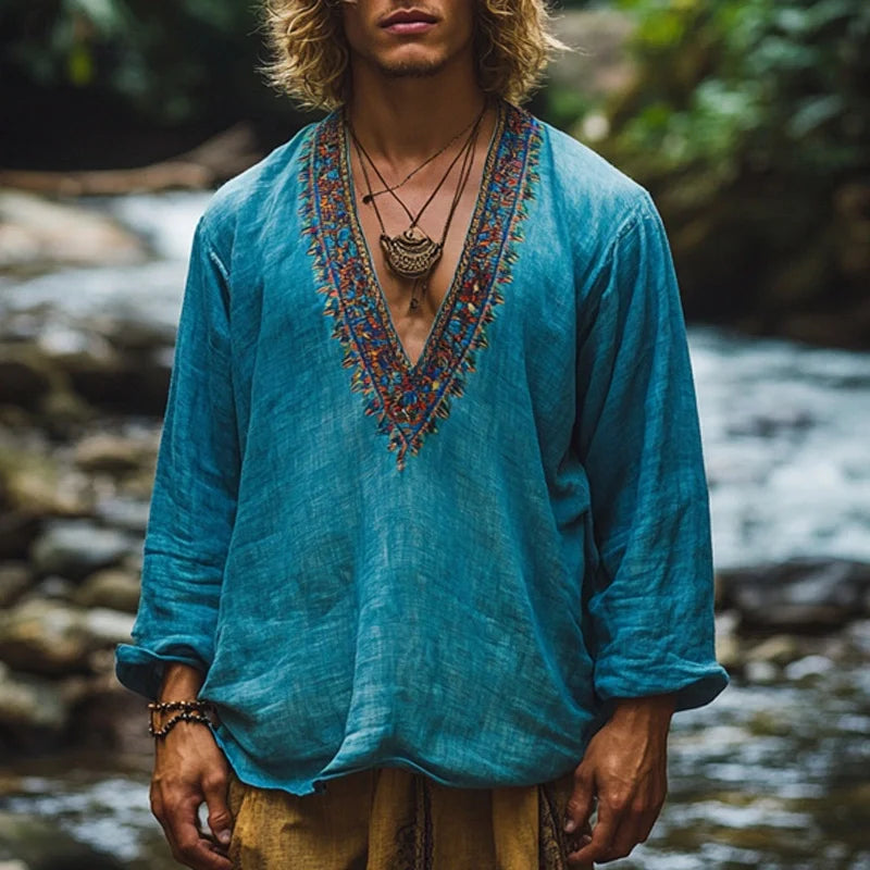 Connor | Bohemian summer shirt for men