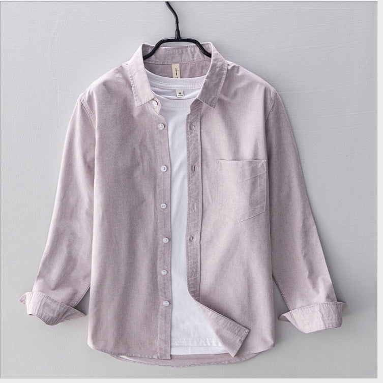Breathable Men's Cotton Oxford Shirt