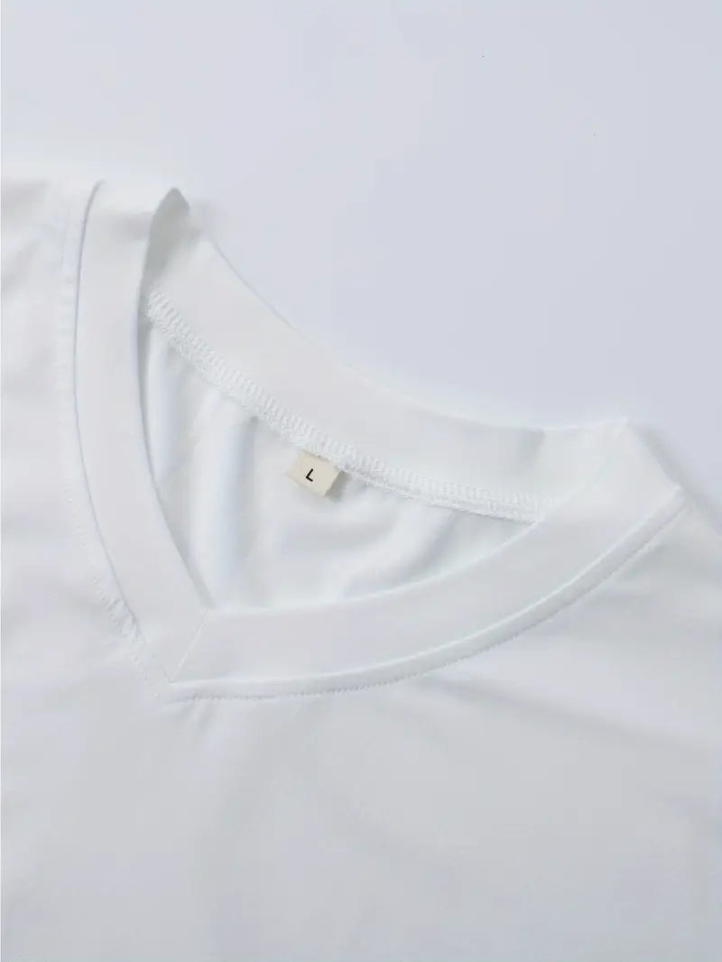 V-neck T-shirt 100% Cotton