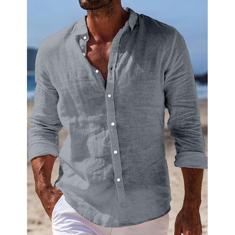 Men's Casual Linen Shirt