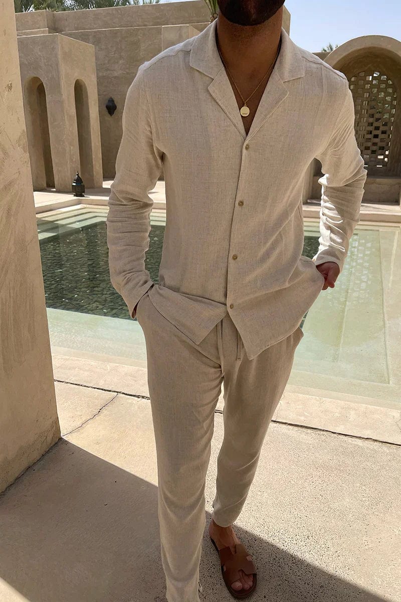 Button-Up Shirt and Pants Set