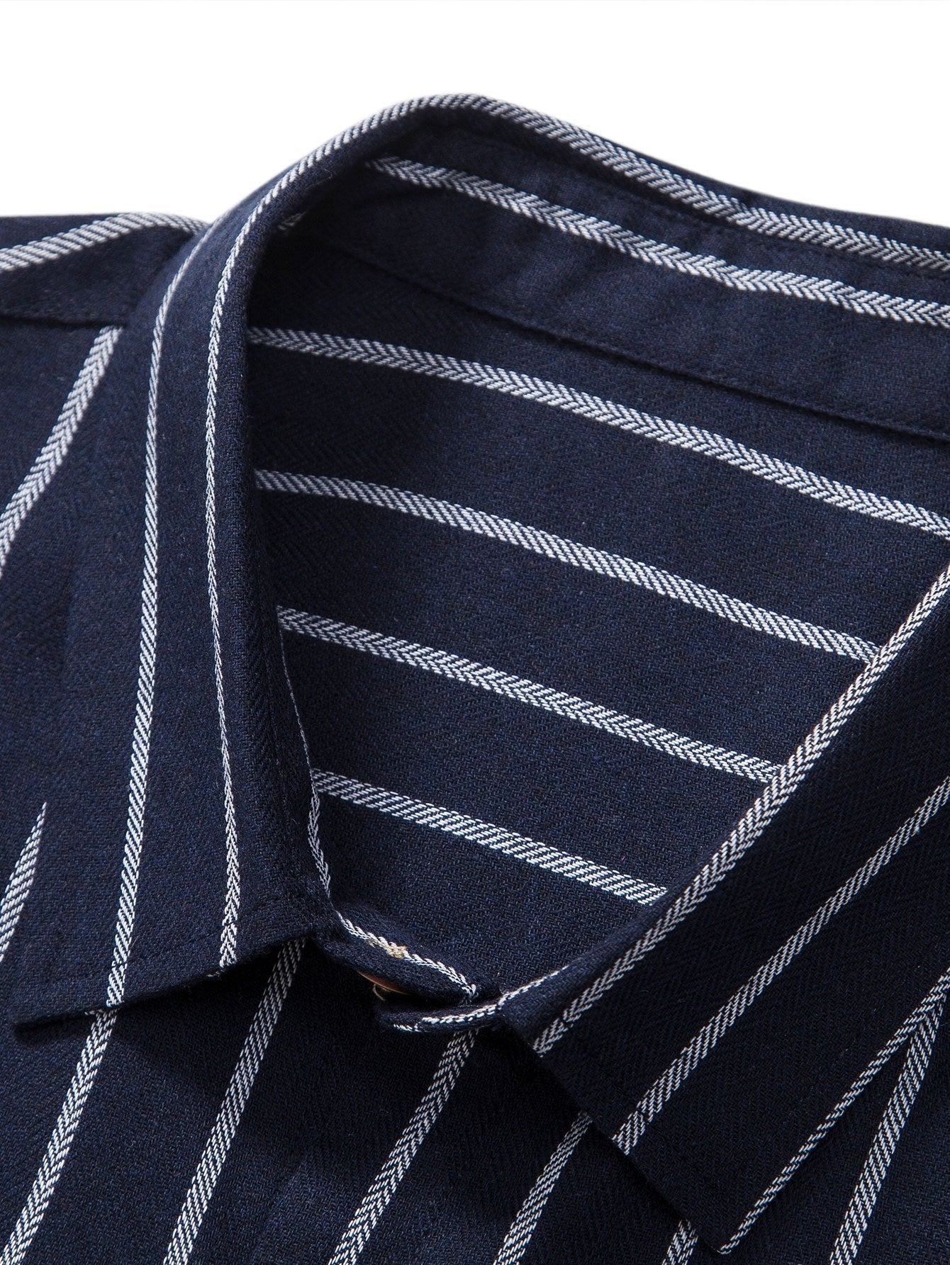 Men's Striped Cotton Shirt with Linen Pants Set