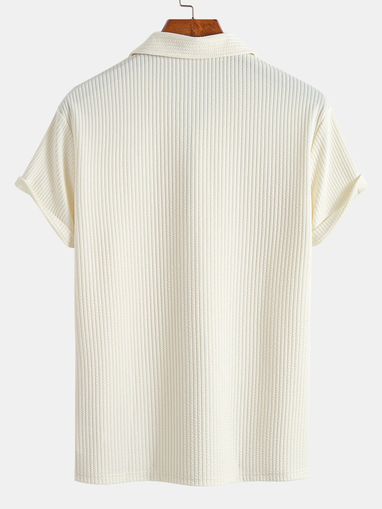 Men's Muscle Fit Ribbed Half Zip Polo