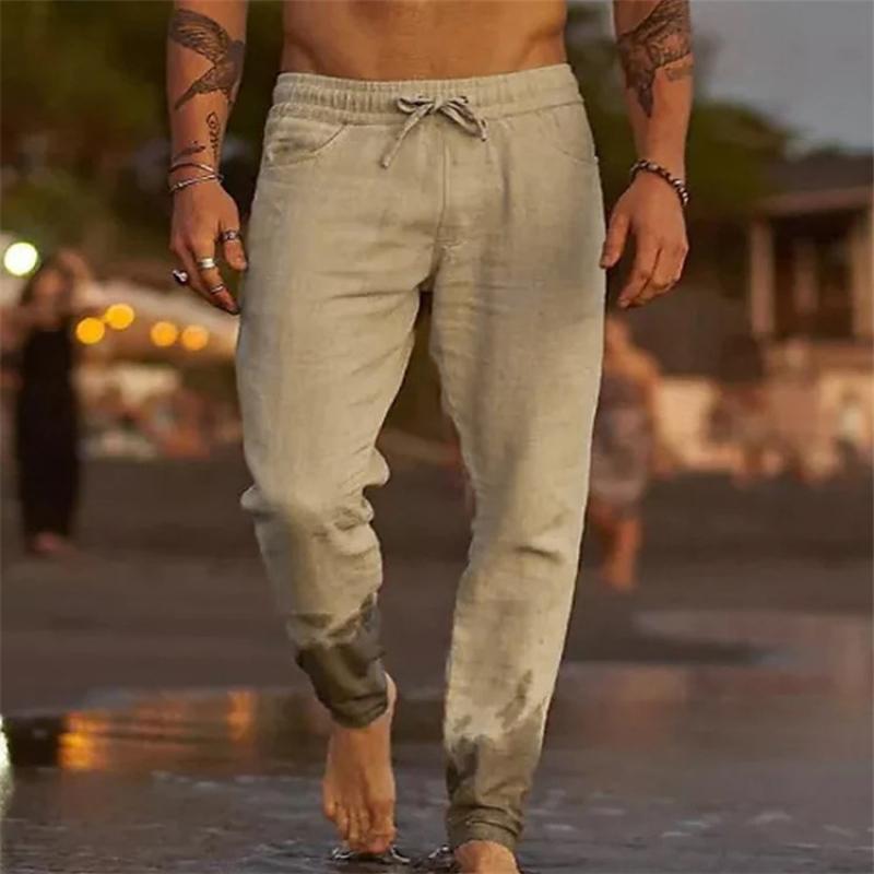 Relaxed Fit Drawstring Trousers for Men