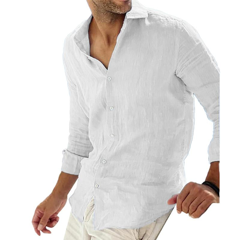 Lightweight Long Sleeve Casual Linen Shirt