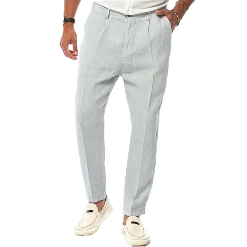 Relaxed Linen Trousers with Straight Cut