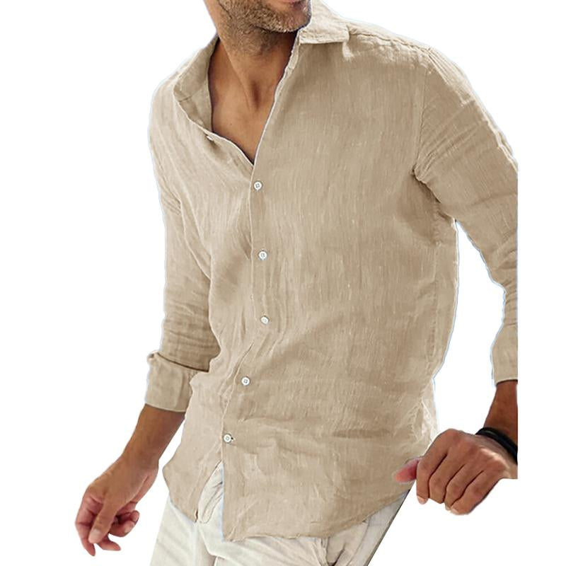 Lightweight Long Sleeve Casual Linen Shirt