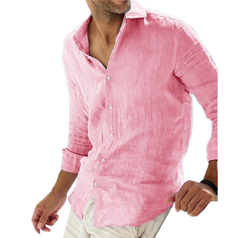 Lightweight Long Sleeve Casual Linen Shirt
